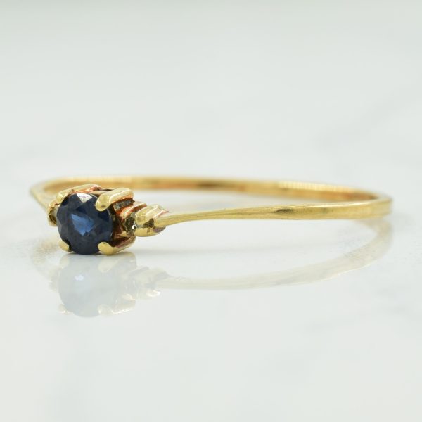 Blue Sapphire & Diamond Ring | 0.22ct, 0.01ctw | SZ 10.75 | For Sale