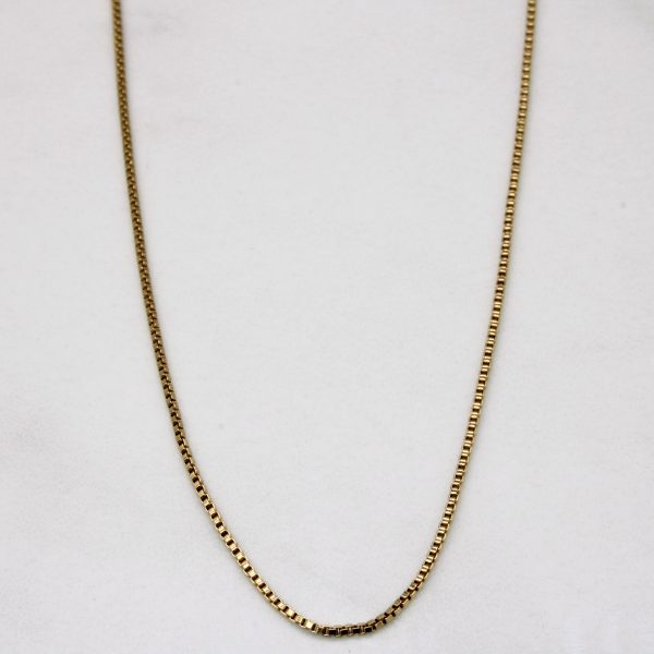 14k Yellow Gold Box Link Chain | 15  | Discount