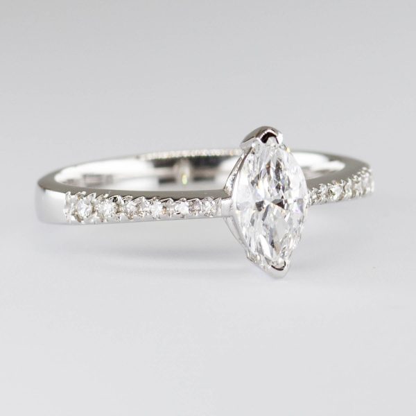 18k Marquise Diamond Engagement Ring | 0.65ctw | SZ 6.5 | Discount