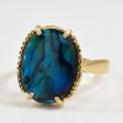 Abalone Shell Doublet Cocktail Ring | 1.50ct | SZ 9 | on Sale