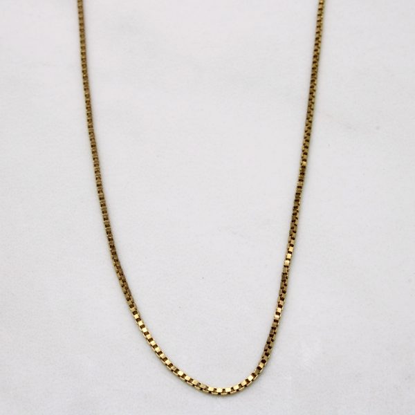 14k Yellow Gold Box Link Chain | 20  | Discount