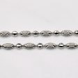 14k White Gold Bead Chain | 18  | Sale