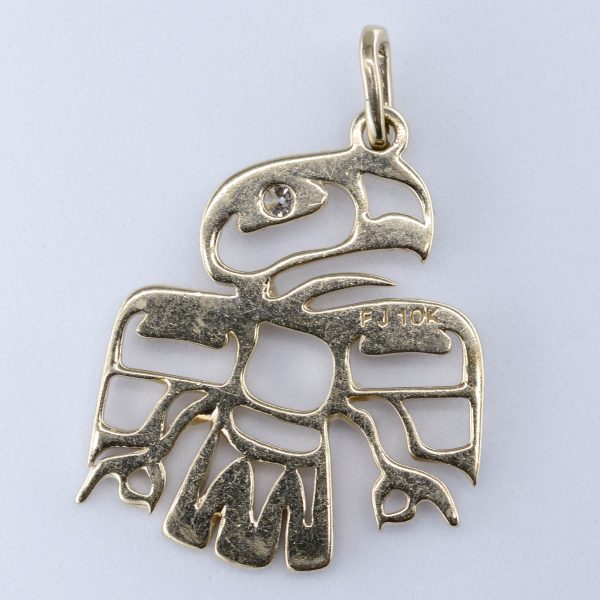 18k Diamond Indigenous Art Eagle Pendant | 0.01ct | Cheap