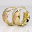 14k Tri Tone Gold Hoop Earrings Online Hot Sale