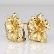 14k Yellow Gold Flower Earrings Discount