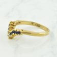 Blue Sapphire & Diamond Chevron Ring | 0.25ctw, 0.005ct | SZ 5 | Online Hot Sale