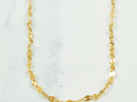 18k Yellow Gold Fancy Chain | 17.5  | Discount