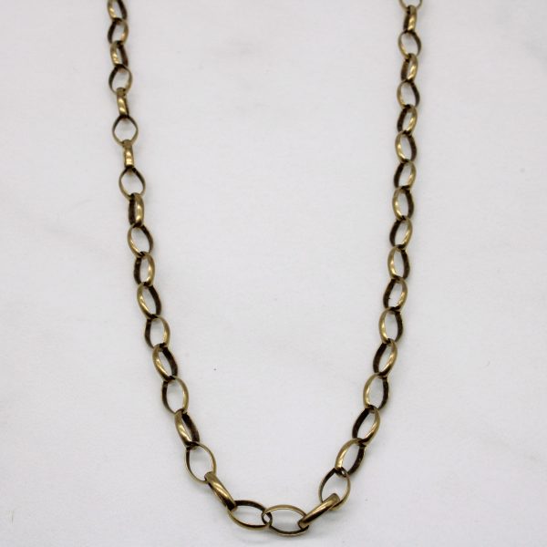 9k Yellow Gold Oval Link Chain | 18  | Discount