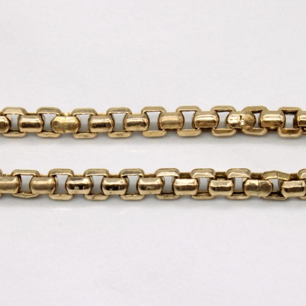 14k Yellow Gold Box Link Chain | 24  | Fashion