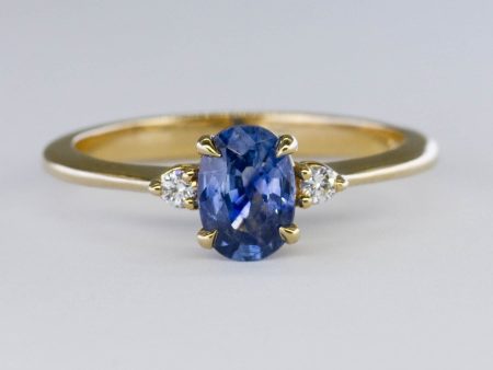 100 Ways  Accented Oval Ceylon Sapphire Ring | 1.00ct | SZ 7 | Online Sale