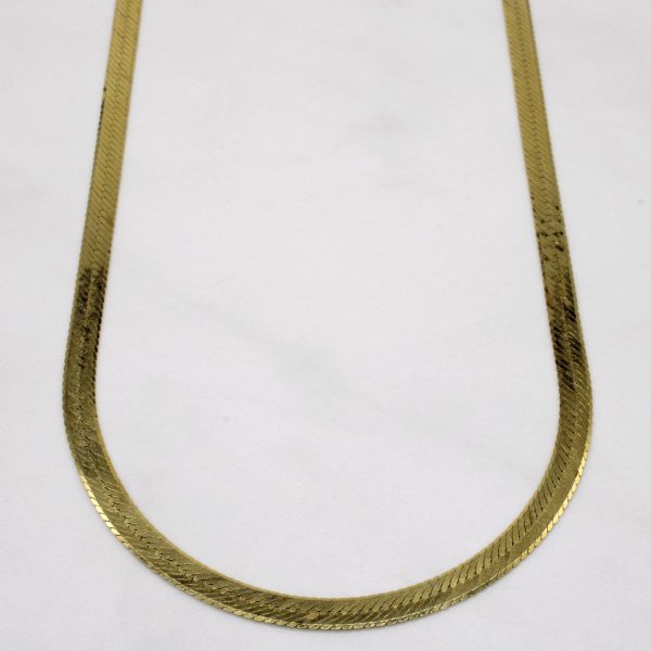 14k Yellow Gold Herringbone Chain | 18  | Online