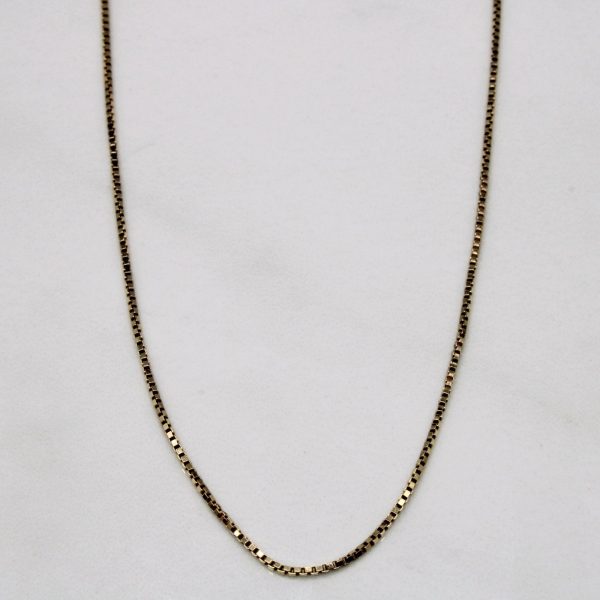 10k Yellow Gold Box Link Chain | 17  | For Cheap