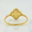 18k Yellow Gold Four Leaf Clover Ring | SZ 6.75 | Online