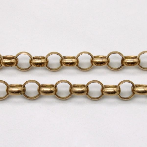 10k Yellow Gold Circle Link Chain | 17  | Online Sale