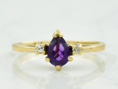 Amethyst & Diamond Ring | 0.30ct, 0.03ctw | SZ 6.25 | Discount