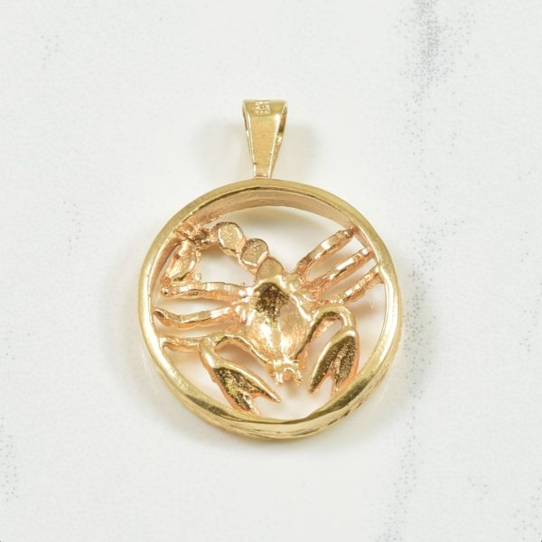 10k Yellow Gold Scorpion Pendant on Sale