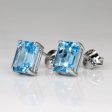 Blue Topaz Earrings | 3.50ctw | Sale