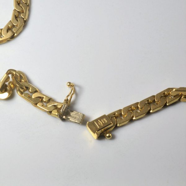 18k Yellow Gold Heavy Curb Chain | 16  | Supply