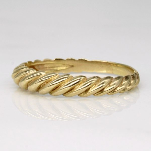 14k Yellow Gold Twisted Ring | SZ 7.75 | Online Hot Sale