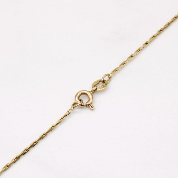 10k Yellow Gold Rectangle Link Chain Choker | 15  | on Sale