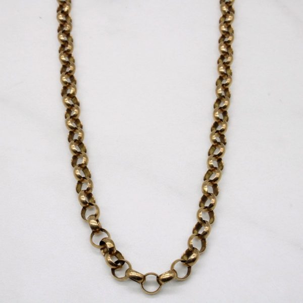 10k Yellow Gold Circle Link Chain | 17  | Online Sale