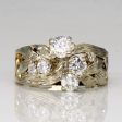 Abstract Diamond 10k Yellow Gold Ring | 0.77ctw | SZ 6.5 | Sale