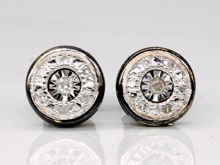 Vintage Illusion Set Diamond Earrings | 0.08ctw | Hot on Sale