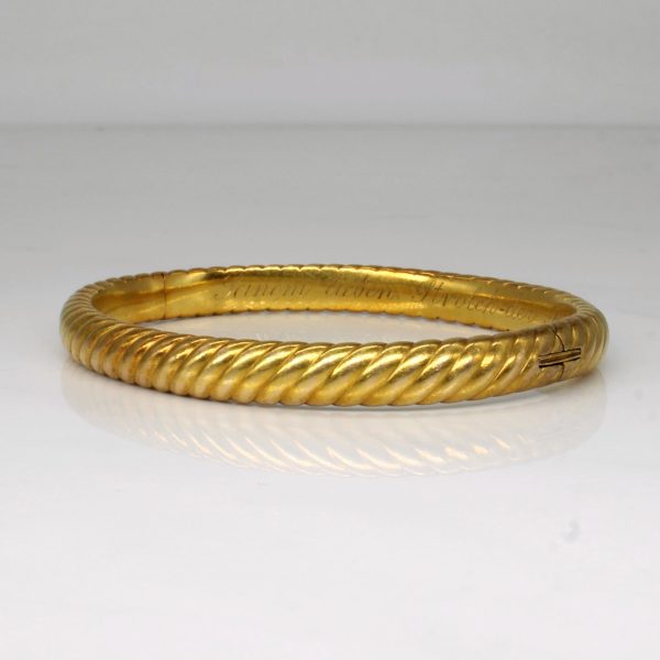 21k Yellow Gold Hinged Bangle | 5.5  | For Cheap