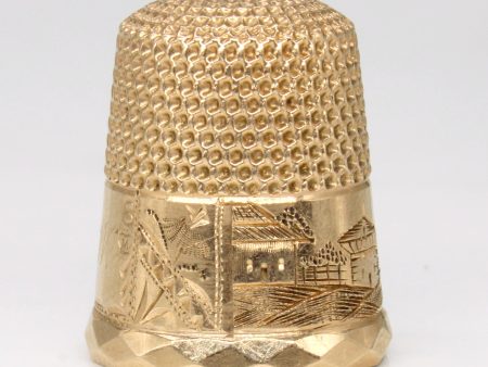 9k Yellow Gold Thimble Online Hot Sale