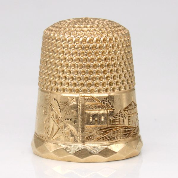 9k Yellow Gold Thimble Online Hot Sale