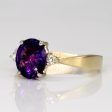 Amethyst & Diamond Cocktail Ring | 1.50ct, 0.05ctw | SZ 6.25 | Online Sale