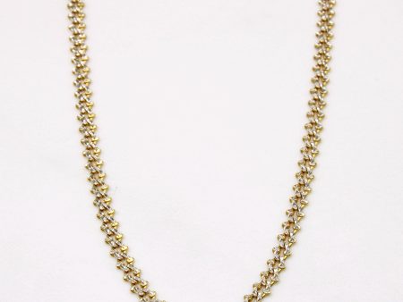 10k Two Tone Gold Flat Link Chain | 18  | Online Sale