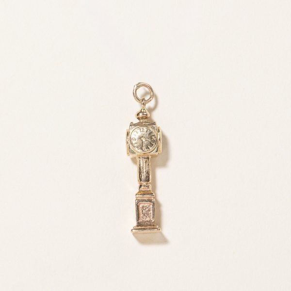 10k Yellow Gold Clock Charm Cheap