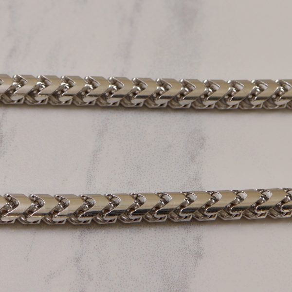 18k White Gold Wheat Chain & Bracelet Set | Online now