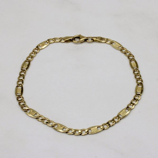 18k Yellow Gold Figarucci Link Bracelet | 7  | For Sale