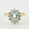 Aquamarine & Diamond Halo Ring | 1.00ct, 0.24ctw | SZ 6.25 | Online Hot Sale