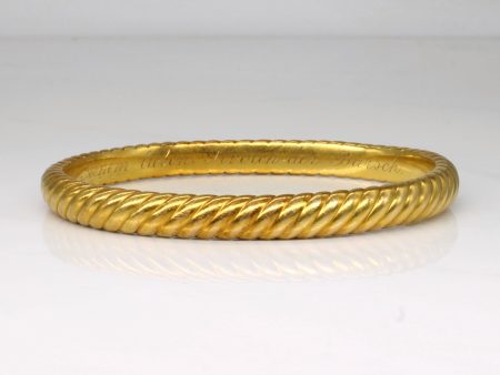 21k Yellow Gold Hinged Bangle | 5.5  | For Cheap