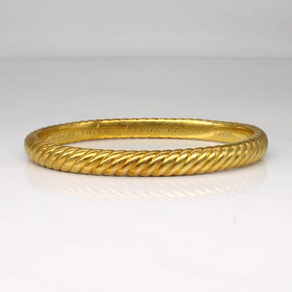 21k Yellow Gold Hinged Bangle | 5.5  | For Cheap