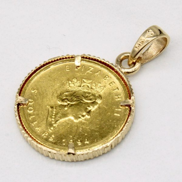 1 10th Ounce 24k Gold Canadian Maple Pendant Online now