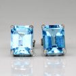 Blue Topaz Earrings | 3.50ctw | Sale