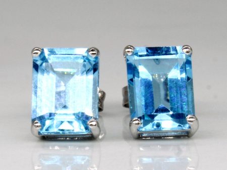 Blue Topaz Earrings | 3.50ctw | Sale