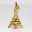 14k Yellow Gold Eiffel Tower Pendant Supply