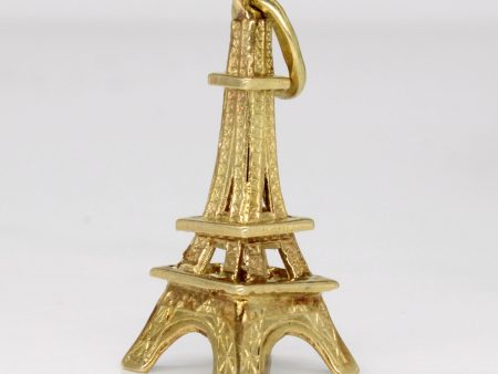 14k Yellow Gold Eiffel Tower Pendant Supply