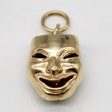 10k Yellow Gold Comedy & Tragedy Mask Charm Cheap