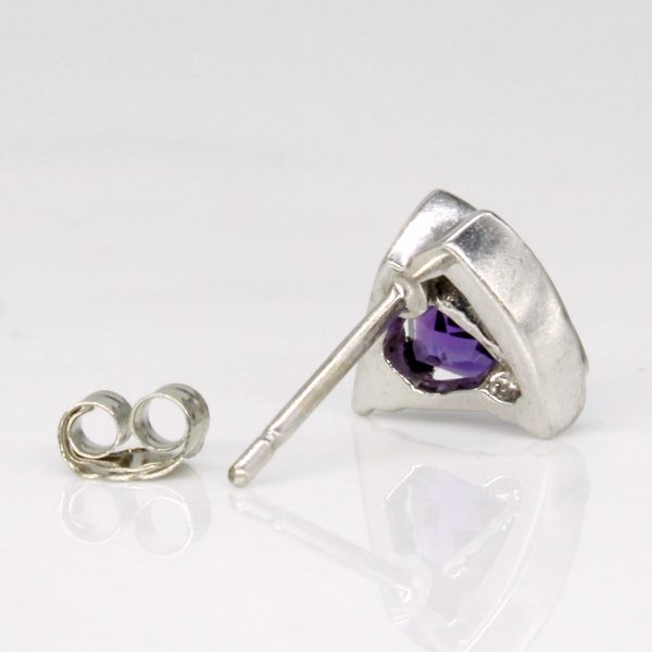 Amethyst & Diamond Earrings | 0.50ctw, 0.05ctw | Cheap