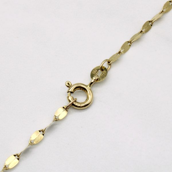 14k Yellow Gold Unique Link Chain | 24  | Online now