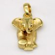 18k Yellow Gold Elephant Pendant Hot on Sale