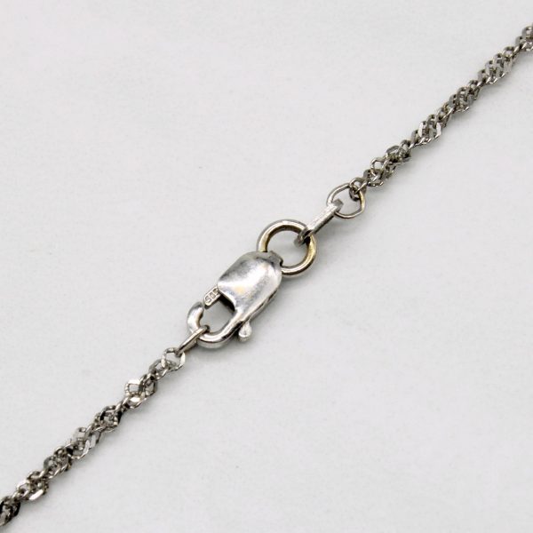 14k White Gold Rope Chain | 18  | For Sale