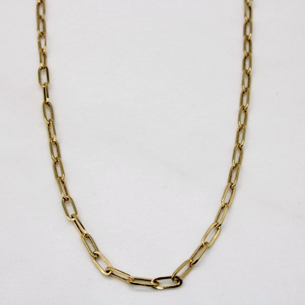 18k Yellow Gold Oval Link Chain | 18  | Discount