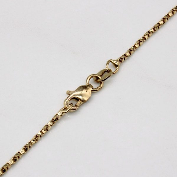 10k Yellow Gold Box Link Rope Chain | 20  | Sale